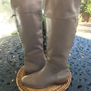 Franco Sarto Roselle Tan Leather Studded Boots